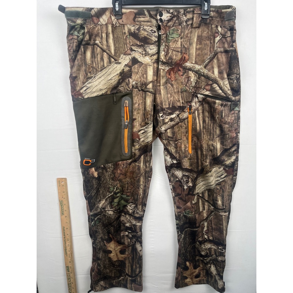 Field & Stream Hunting Pants Mens XXL Camo No Scent C3 Cargo Forest Brown 2508